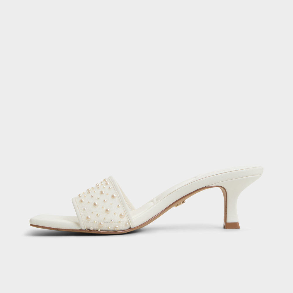 Aldo Pearlia White Women's Heeled mules - Heeled mule