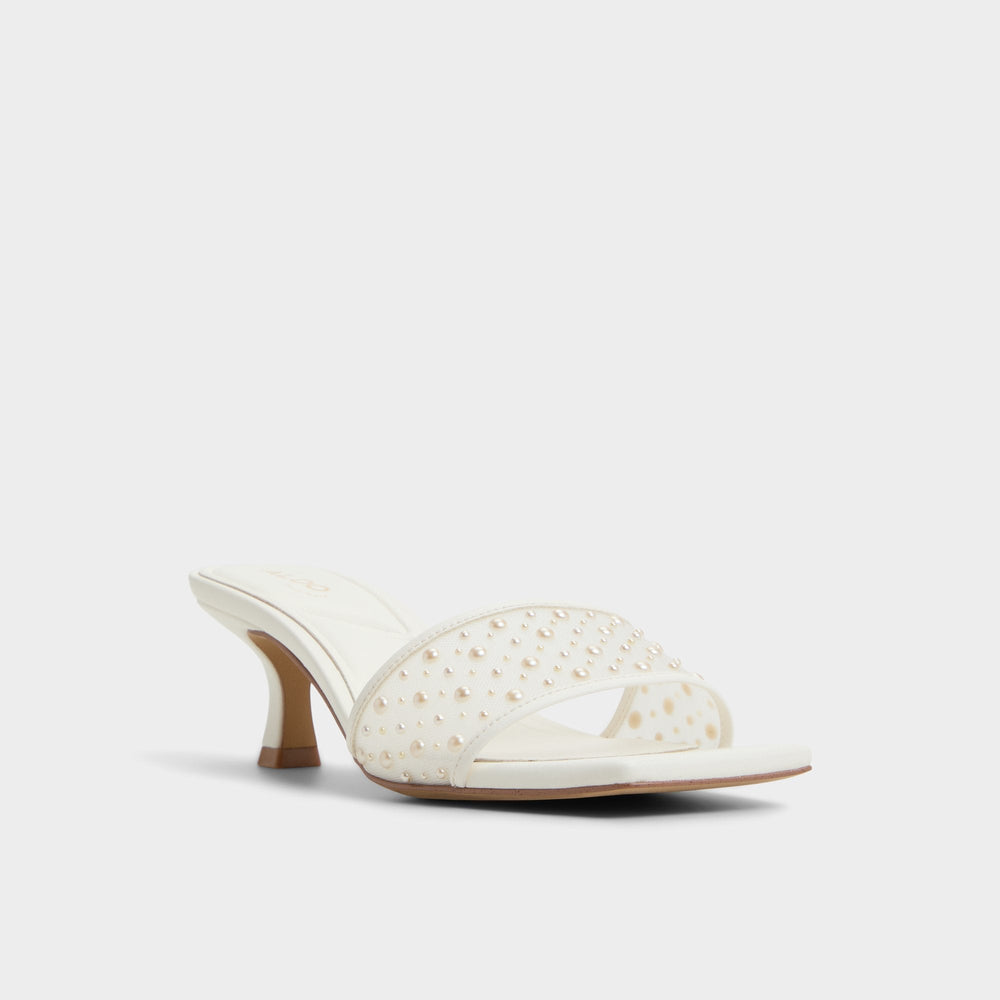 Aldo Pearlia White Women's Heeled mules - Heeled mule