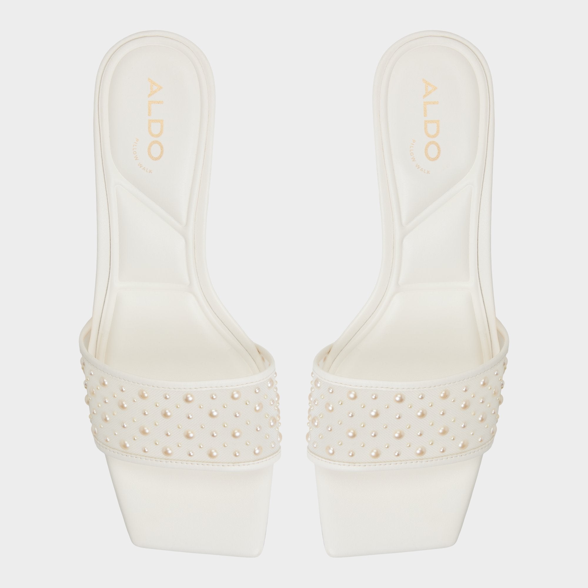 Aldo Pearlia White Women's Heeled mules - Heeled mule