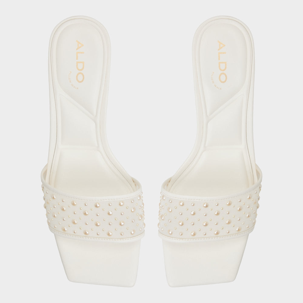 Aldo Pearlia White Women's Heeled mules - Heeled mule