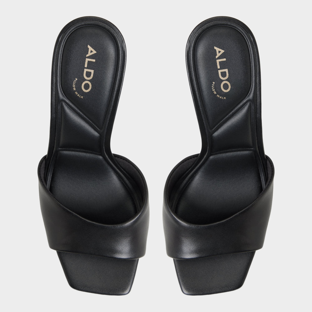 Aldo Jennifer in Black - Heeled mule, Stiletto heel