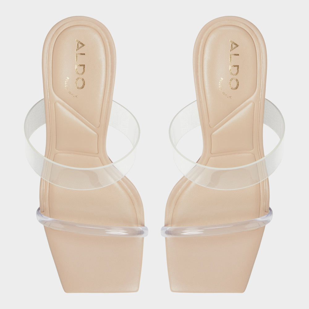 Aldo Calley Tan Women's Heeled mules - Heeled mule, Block heel