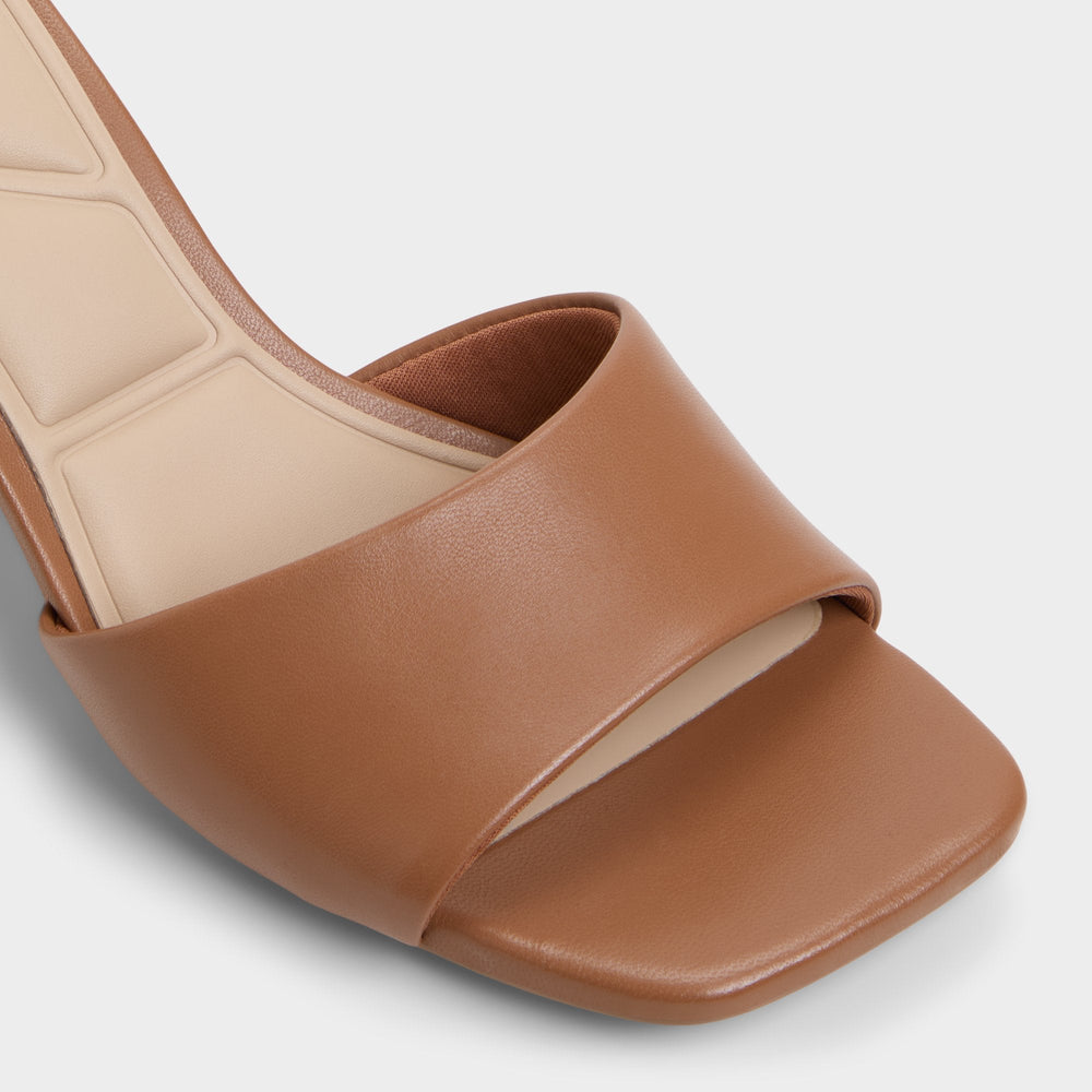 Aldo Tisha Tan Women's Heeled mules - Heeled mule, Block heel