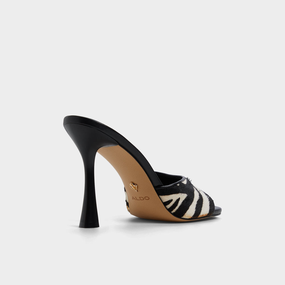 Aldo Evadalia White/Black Women's Heeled mules - Heeled mule