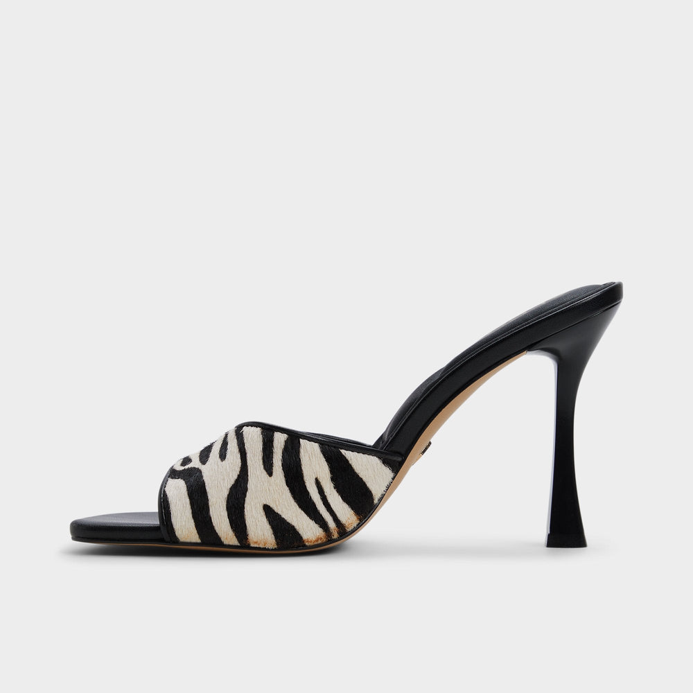 Aldo Evadalia White/Black Women's Heeled mules - Heeled mule
