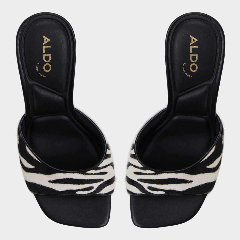 Aldo Evadalia White/Black Women's Heeled mules - Heeled mule