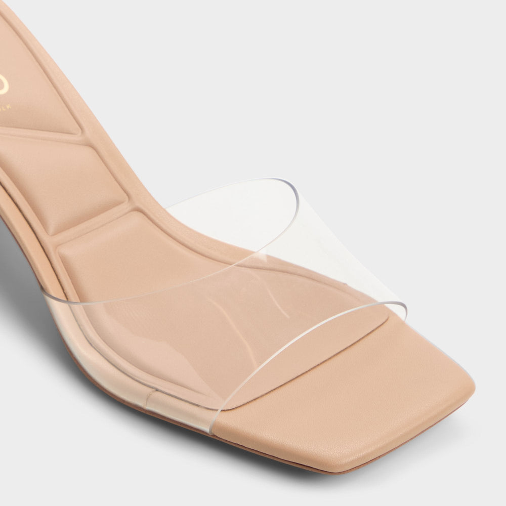 Aldo Enchanting Tan Women's Heeled mules - Heeled mule, Kitten heel
