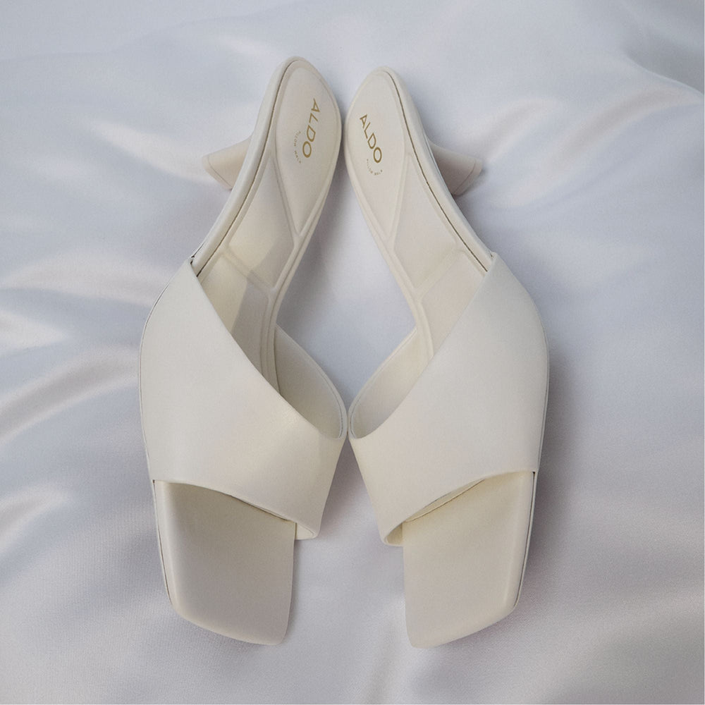 Aldo Enchanting White Women's Heeled mules - Heeled mule, Kitten heel