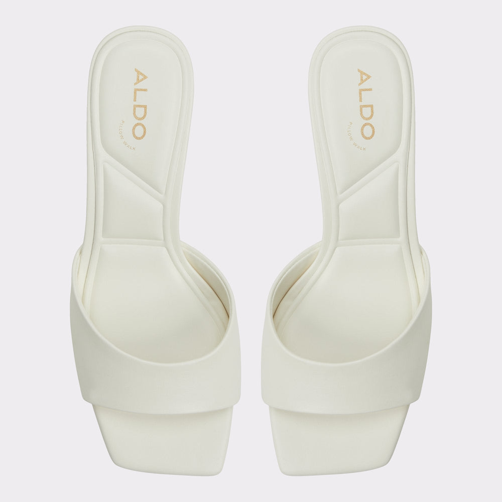 Aldo Enchanting White Women's Heeled mules - Heeled mule, Kitten heel