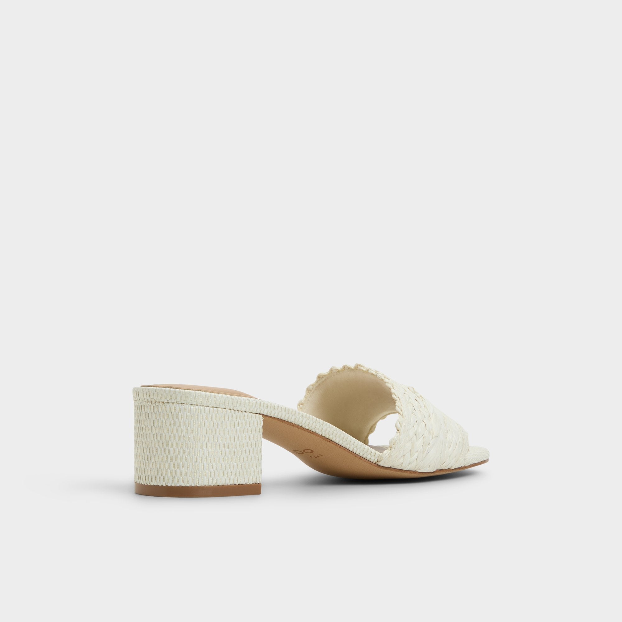 Aldo Claudina White/Bone Women's Block heels - Heeled mule, Block heel