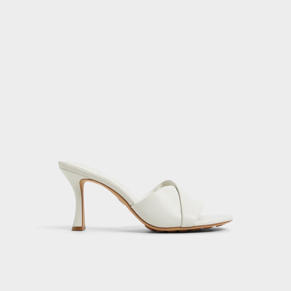 Aldo Lyhanna White/Bone Women's Heeled mules - Heeled mule, Stiletto heel