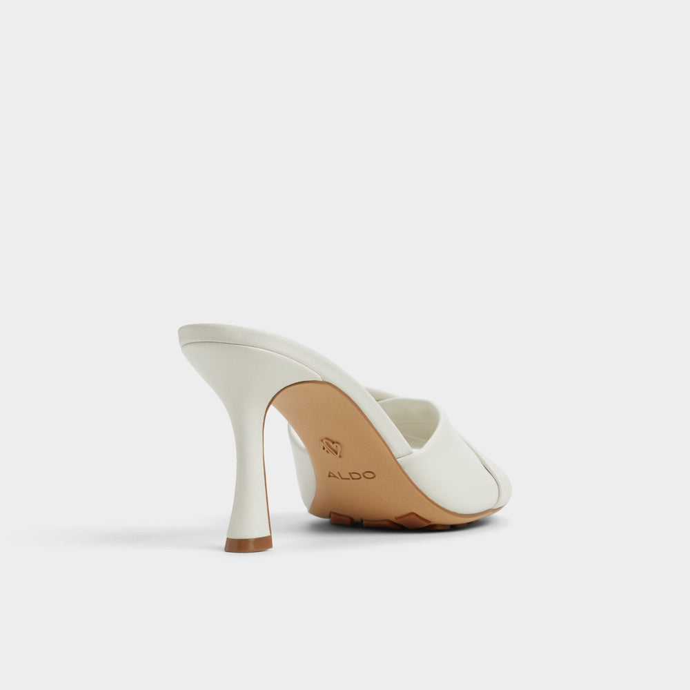Aldo Lyhanna White/Bone Women's Heeled mules - Heeled mule, Stiletto heel