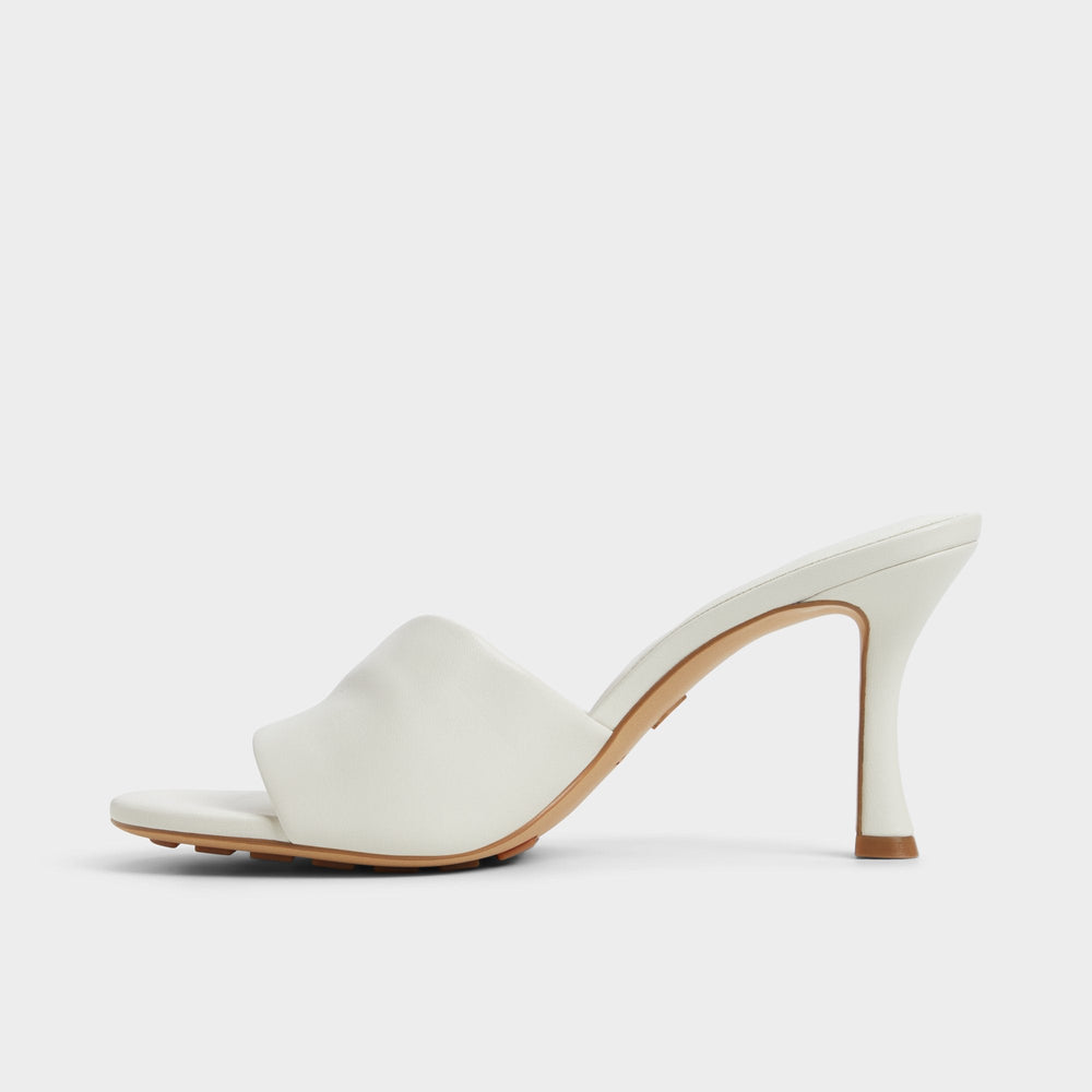 Aldo Lyhanna White/Bone Women's Heeled mules - Heeled mule, Stiletto heel