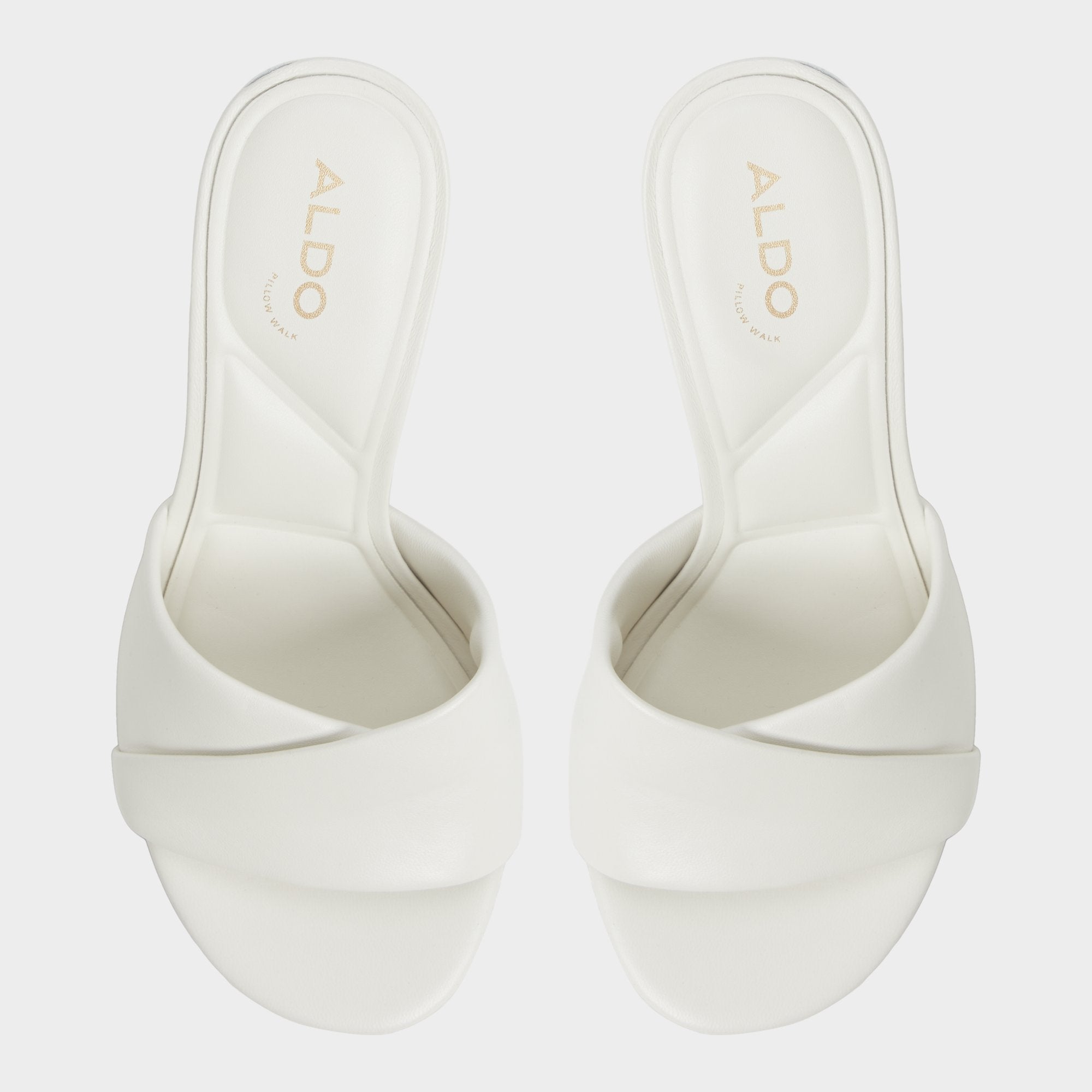 Aldo Lyhanna White/Bone Women's Heeled mules - Heeled mule, Stiletto heel