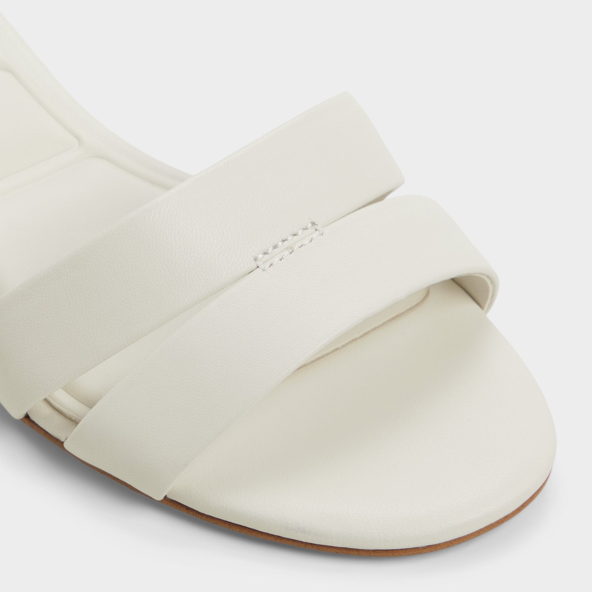 Aldo Scarletta White/Bone Women's Mule slides - Heeled mule, Kitten heel