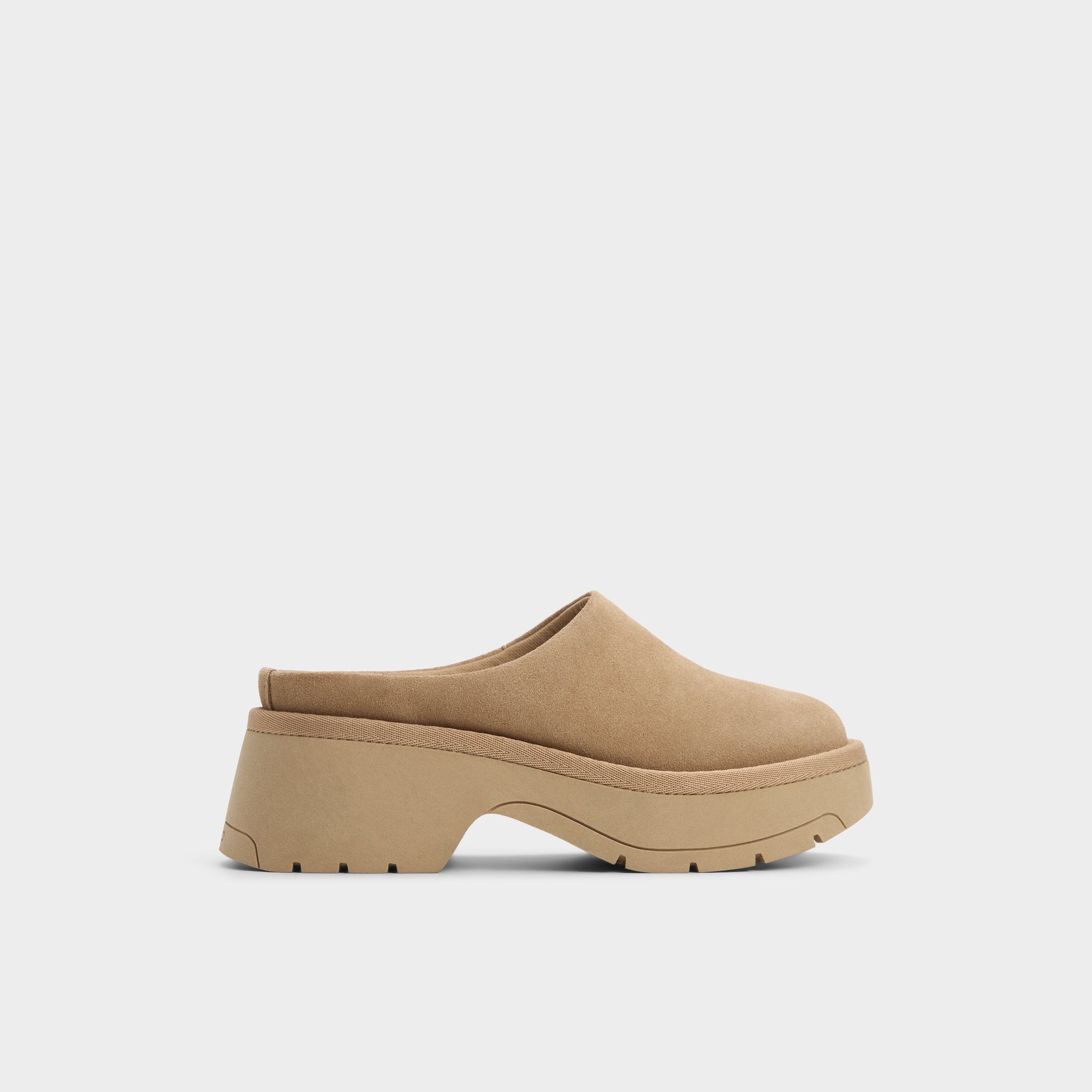 Aldo Academia Beige Women's Cold Weather Shoes - Heeled mule, Lug sole
