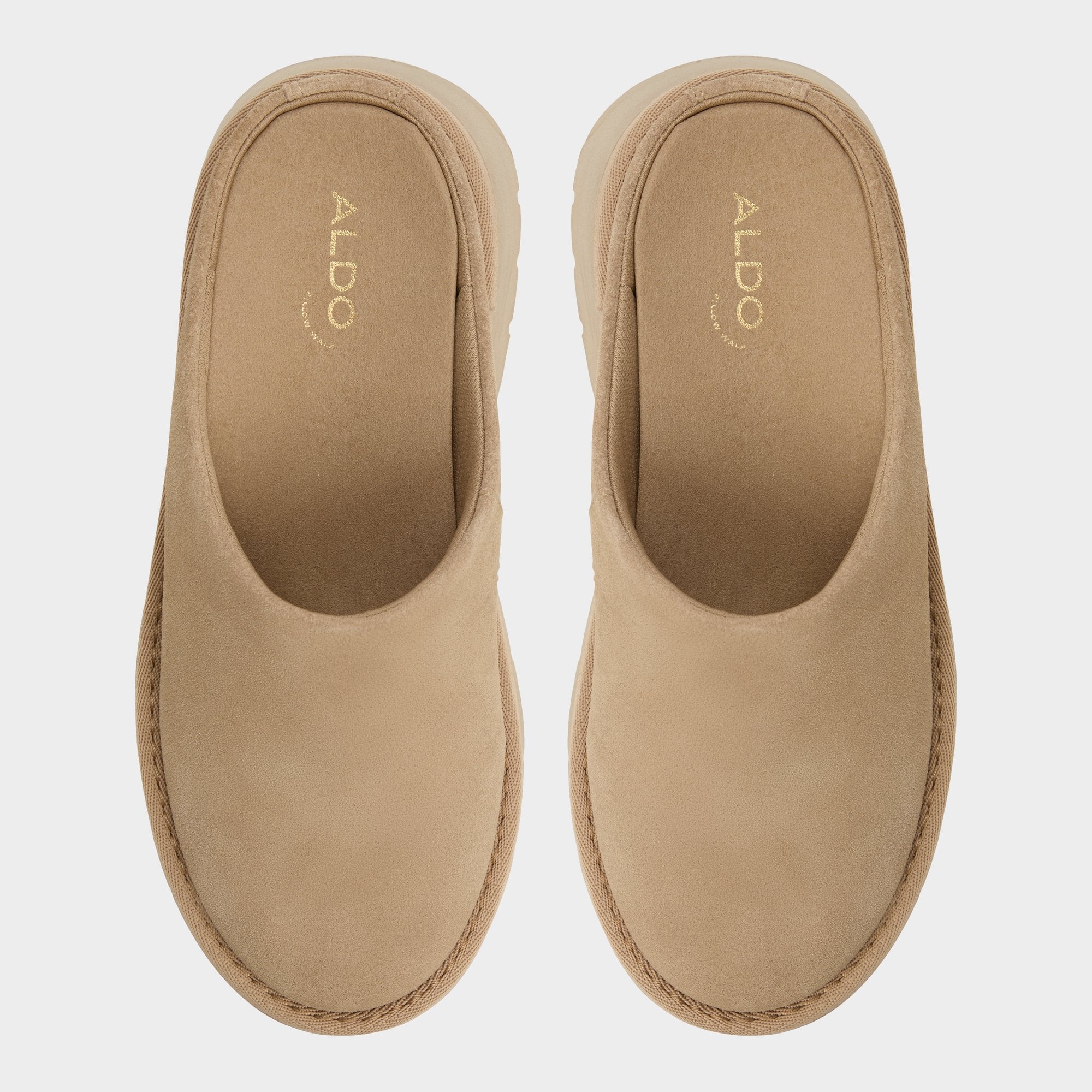 Aldo Academia Beige Women's Cold Weather Shoes - Heeled mule, Lug sole