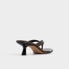 Aldo Jump in Open Brown - Heeled flip flop, Kitten heel