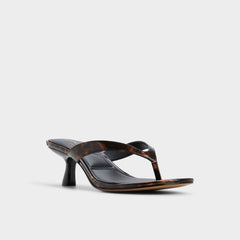 Aldo Jump in Open Brown - Heeled flip flop, Kitten heel