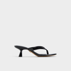 Aldo Jump Black Women's Strappy sandals - Heeled flip flop, Kitten heel