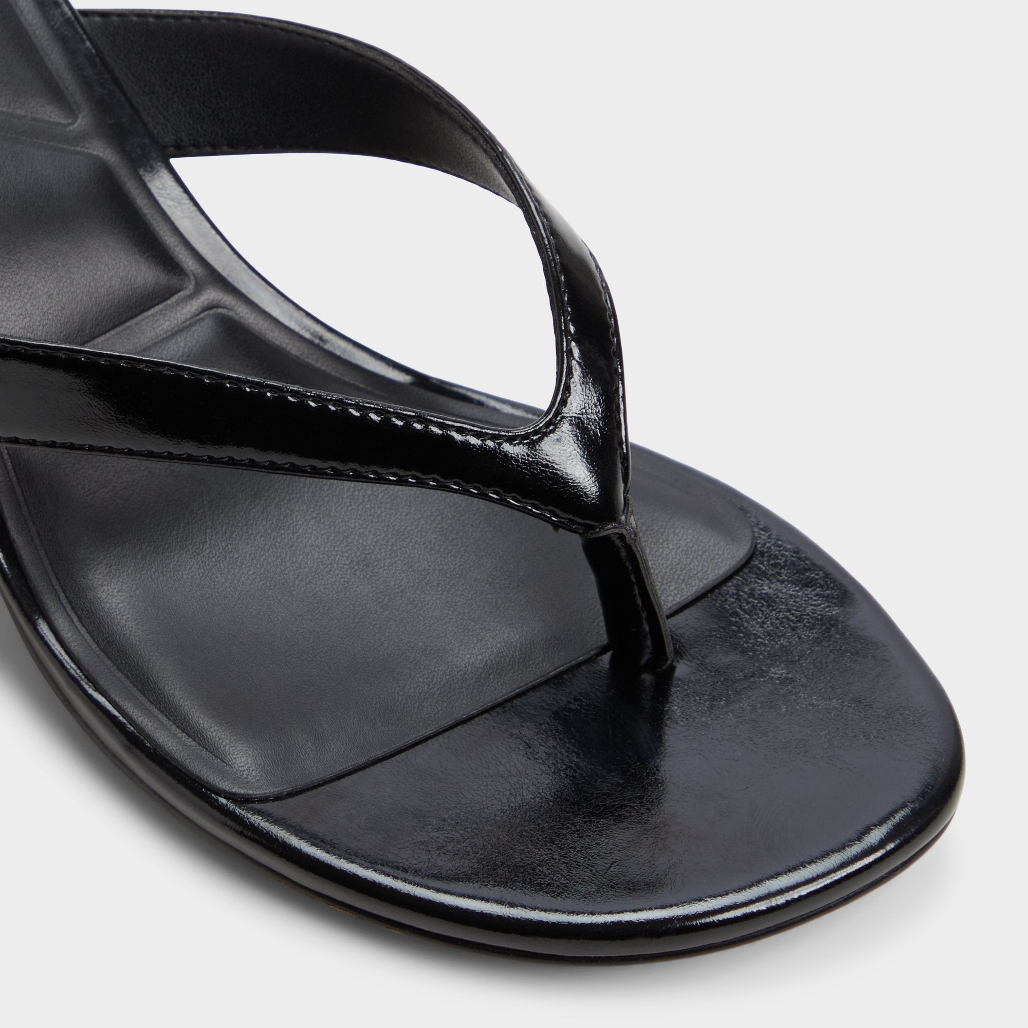 Aldo Jump Black Women's Strappy sandals - Heeled flip flop, Kitten heel