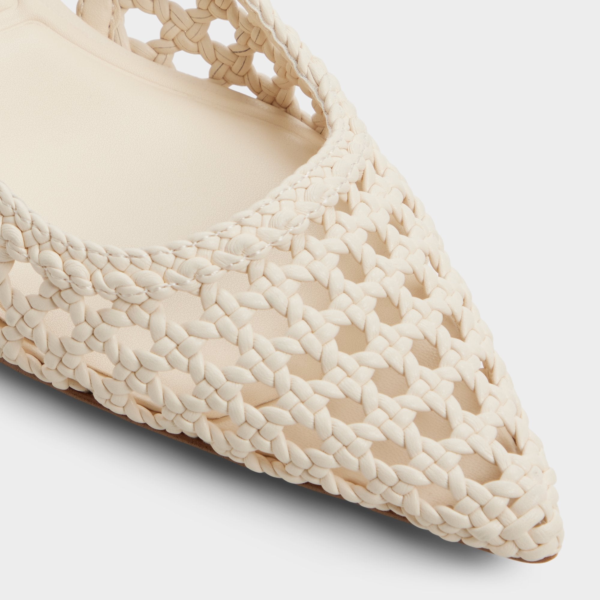 Aldo Violettia in Light Beige - Sling back high heel, Kitten heel