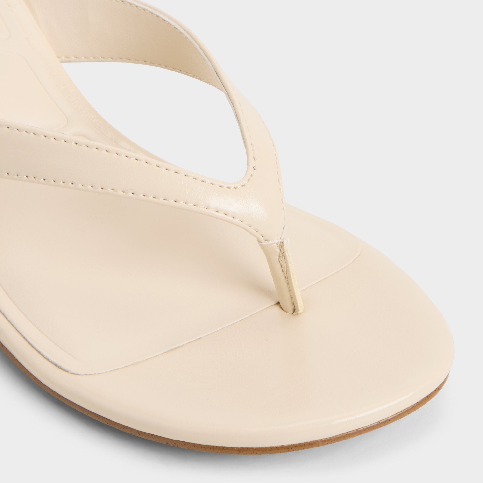 Aldo Jump in Cream - Heeled flip flop, Kitten heel