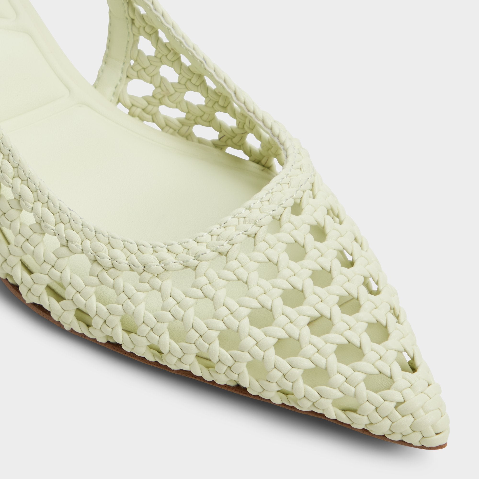 Aldo Violettia in Other Green - Sling back high heel, Kitten heel