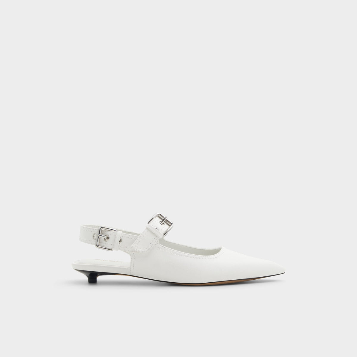 Aldo Kellya White Women's Slingbacks - Sling back high heel, Kitten heel