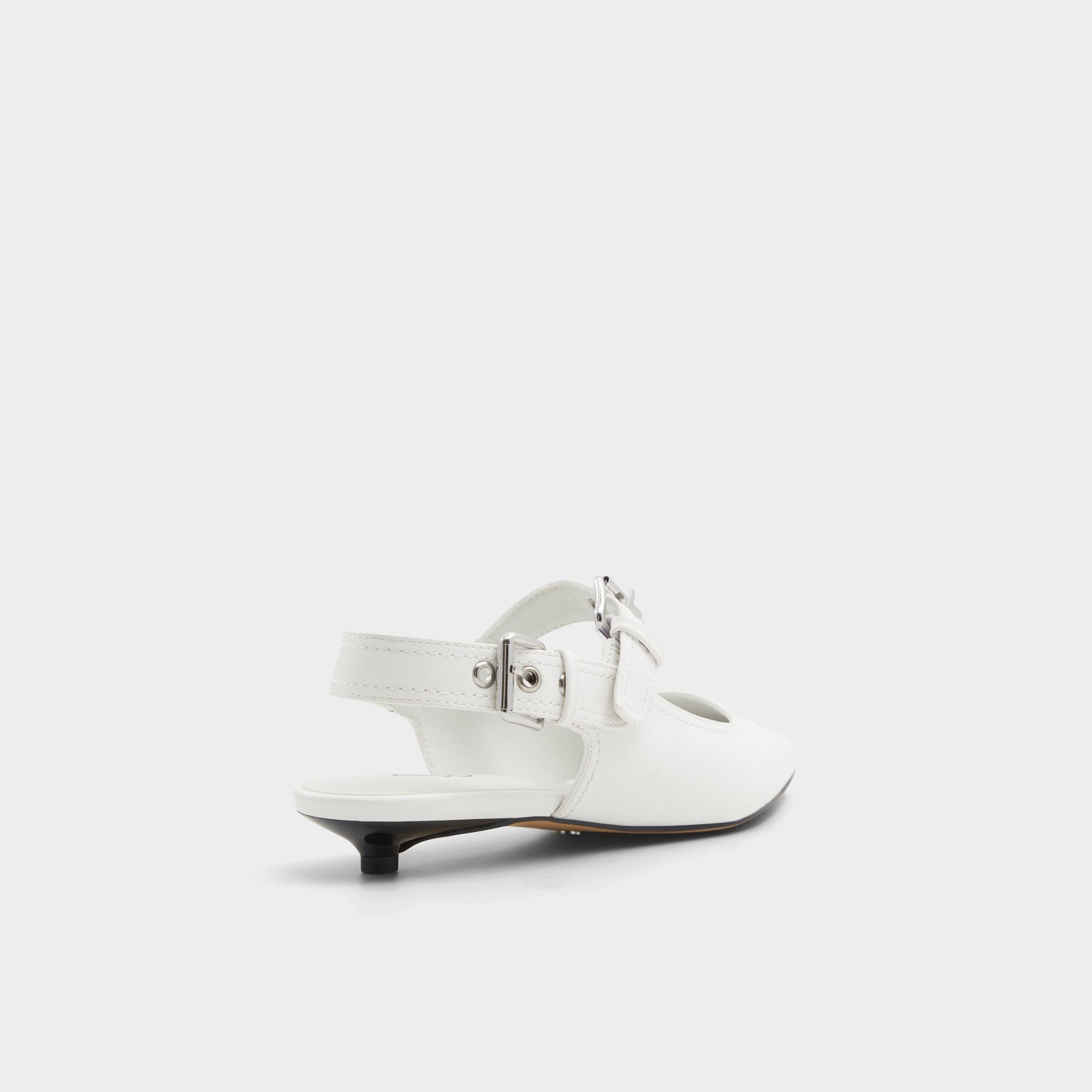 Aldo Kellya White Women's Slingbacks - Sling back high heel, Kitten heel