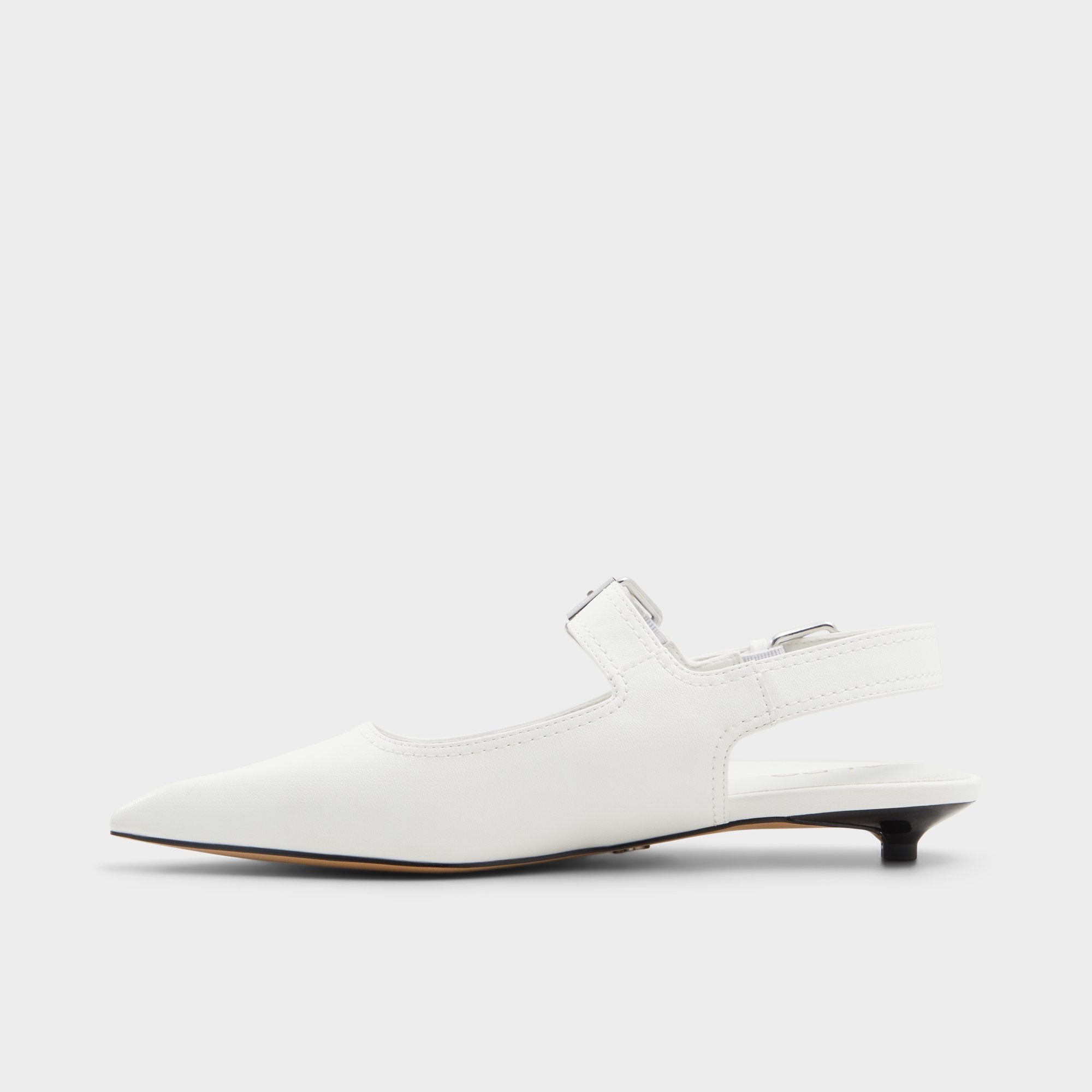 Aldo Kellya White Women's Slingbacks - Sling back high heel, Kitten heel
