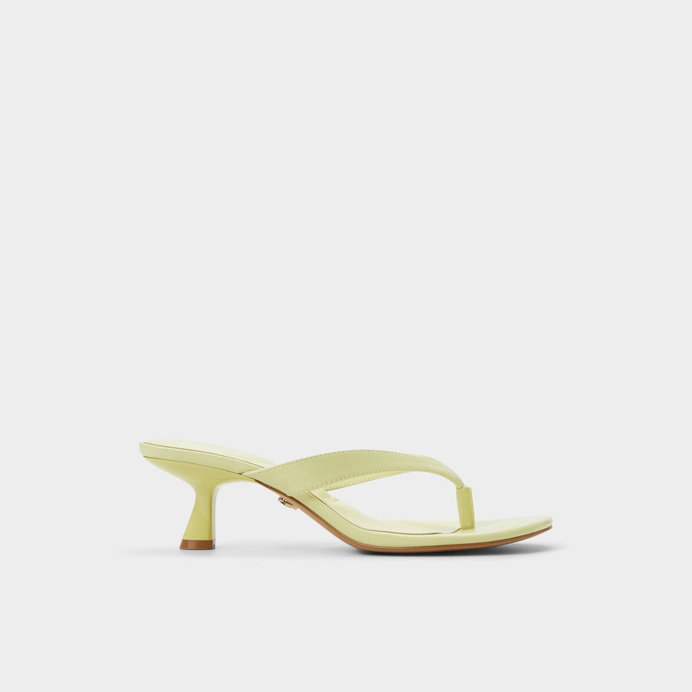 Aldo Jump Other Yellow Women's Strappy sandals - Heeled flip flop, Kitten heel