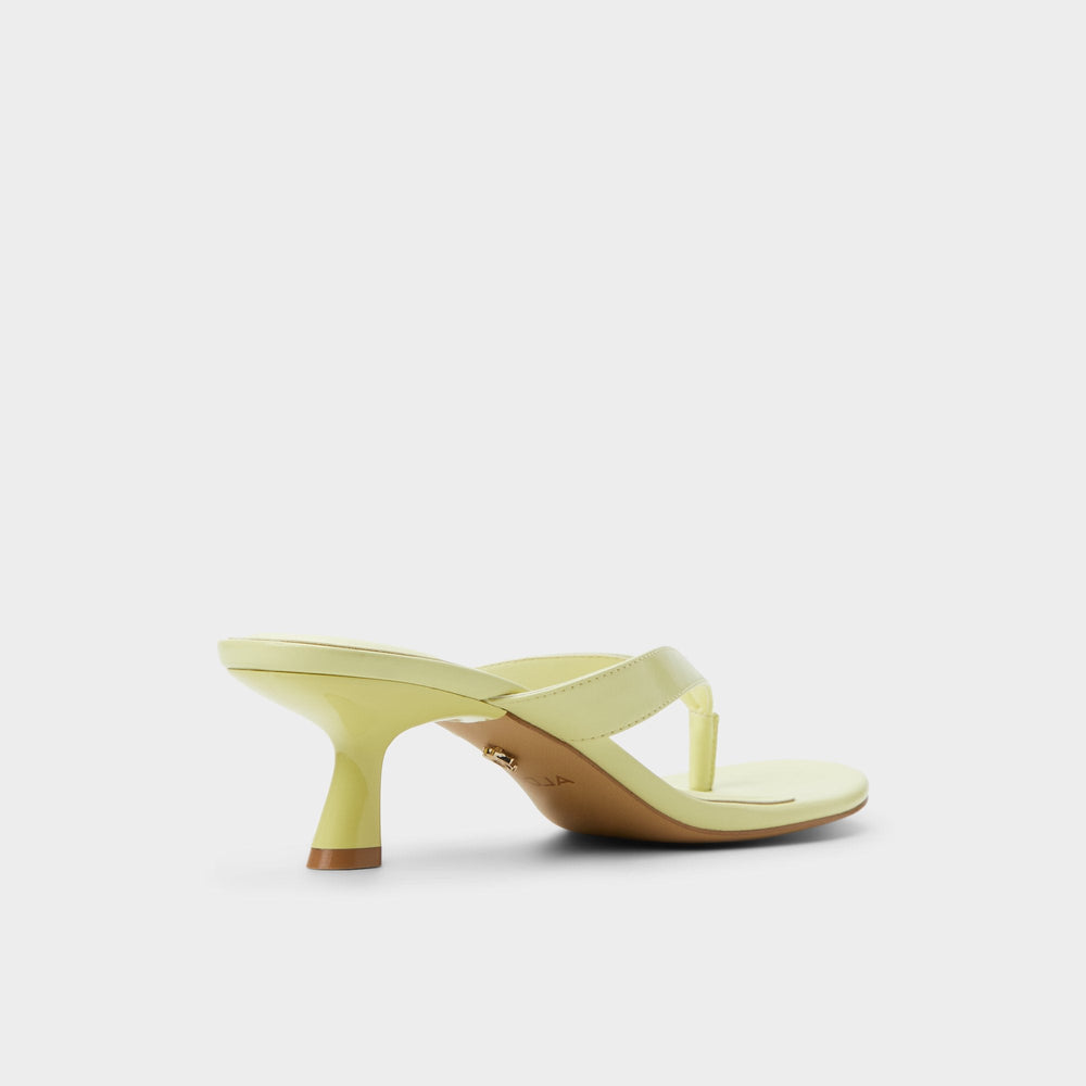 Aldo Jump Other Yellow Women's Strappy sandals - Heeled flip flop, Kitten heel