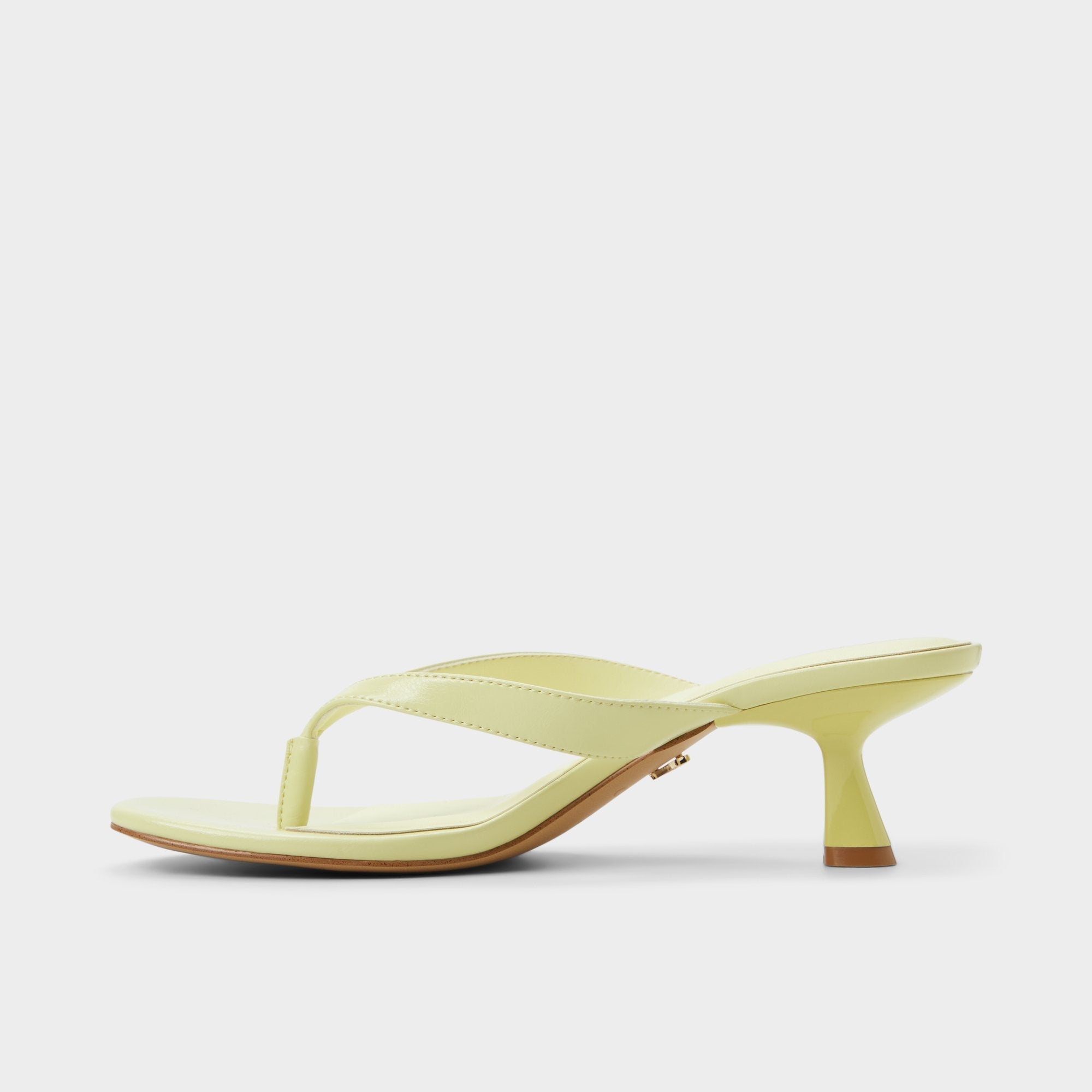 Aldo Jump Other Yellow Women's Strappy sandals - Heeled flip flop, Kitten heel