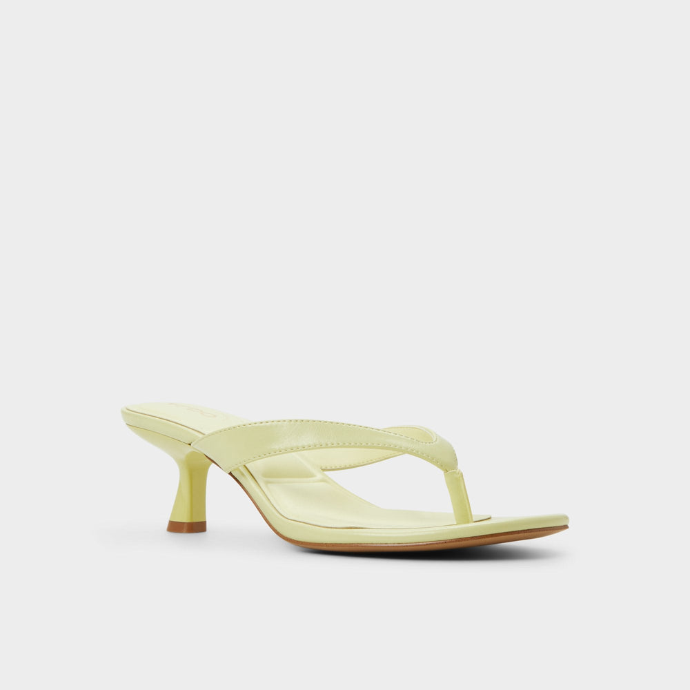 Aldo Jump Other Yellow Women's Strappy sandals - Heeled flip flop, Kitten heel