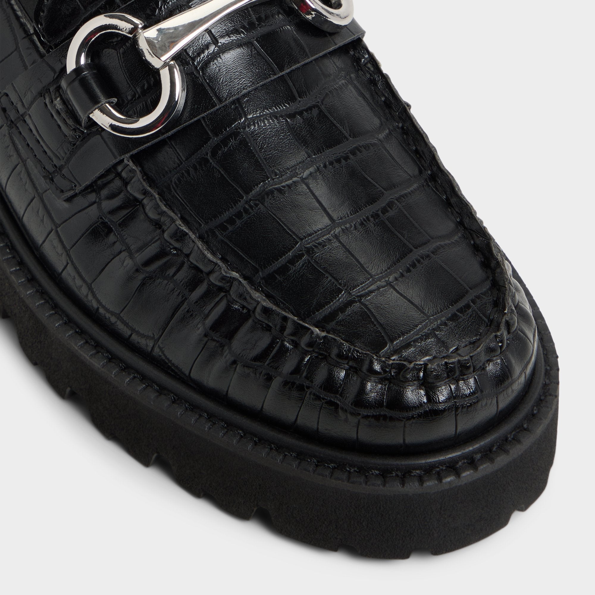 Aldo Danrose Black Women's Loafers & Oxfords - Loafer, Lug sole