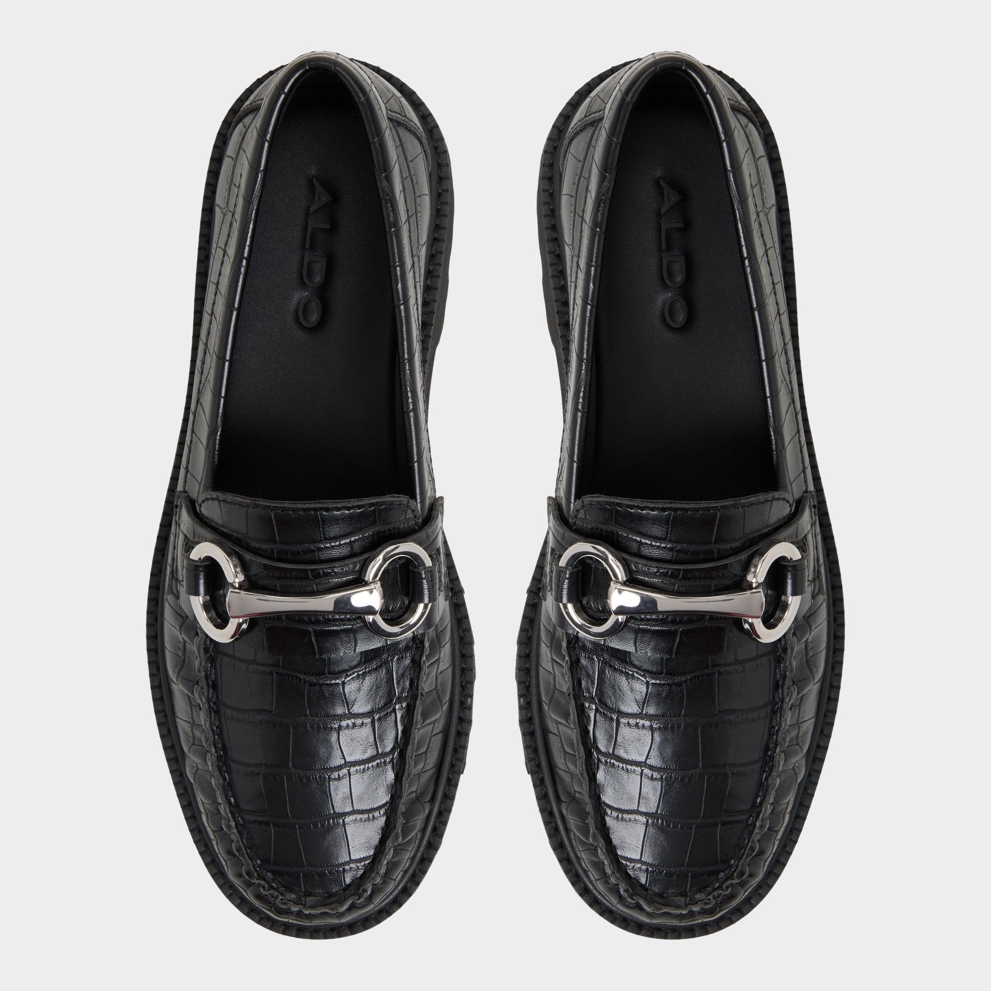 Aldo Danrose Black Women's Loafers & Oxfords - Loafer, Lug sole