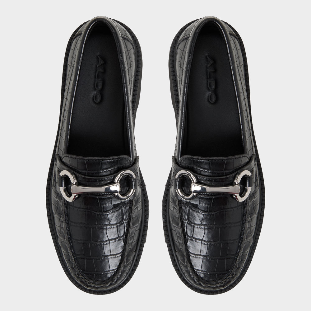 Aldo Danrose Black Women's Loafers & Oxfords - Loafer, Lug sole