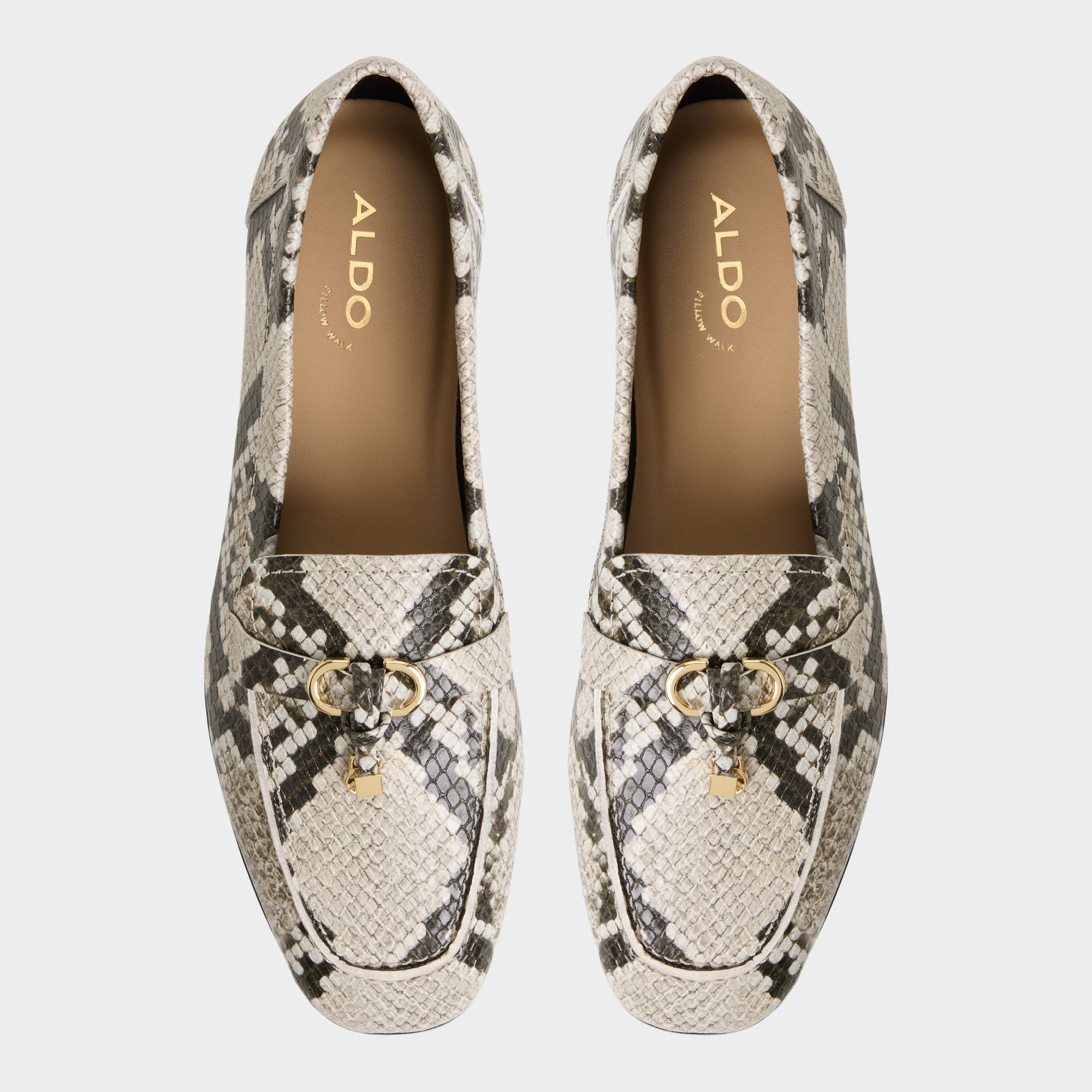 Aldo Ybilide White/Black Women's Loafers & Oxfords - Loafer