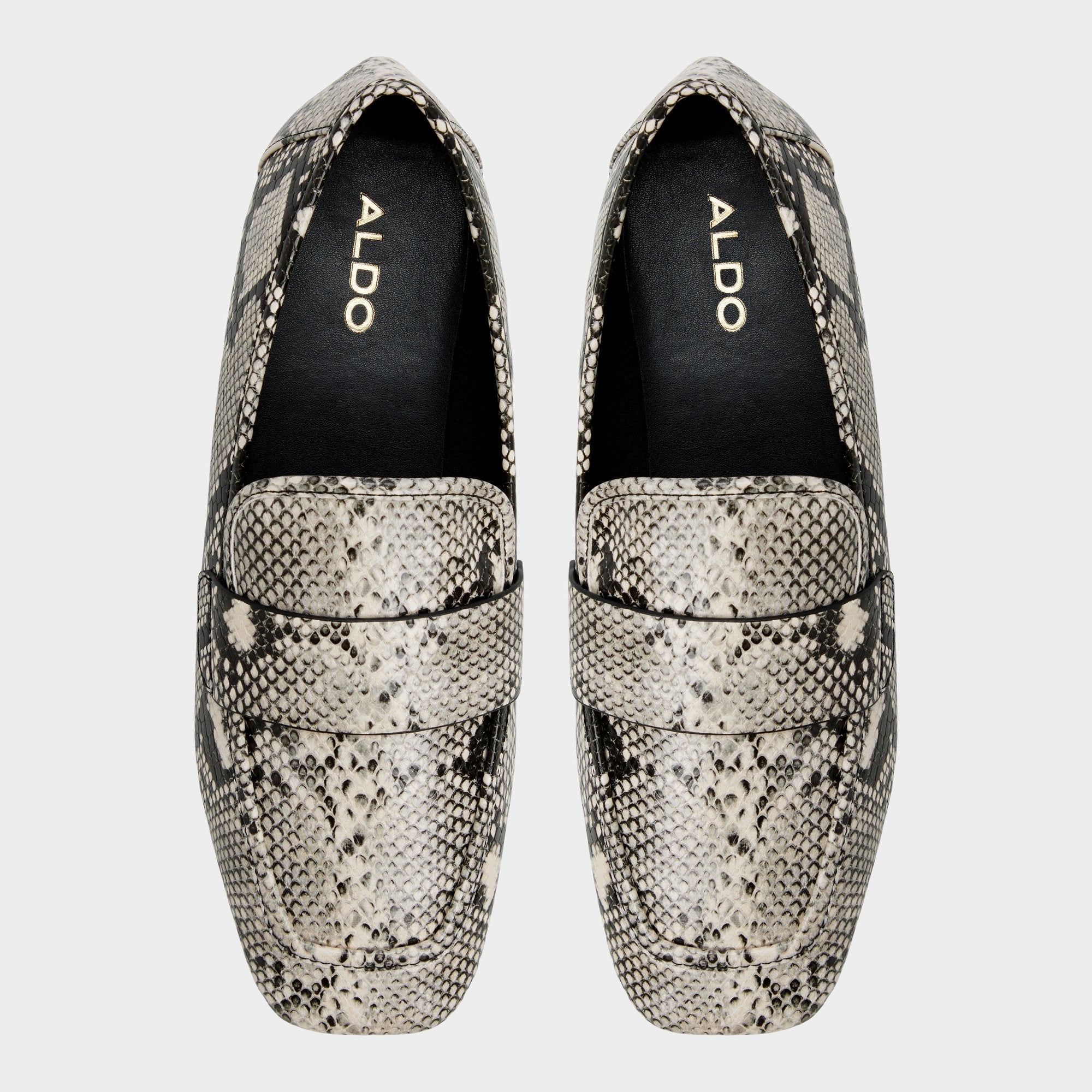 Aldo Bellamyy Black/White Women's Loafers & Oxfords - Loafer
