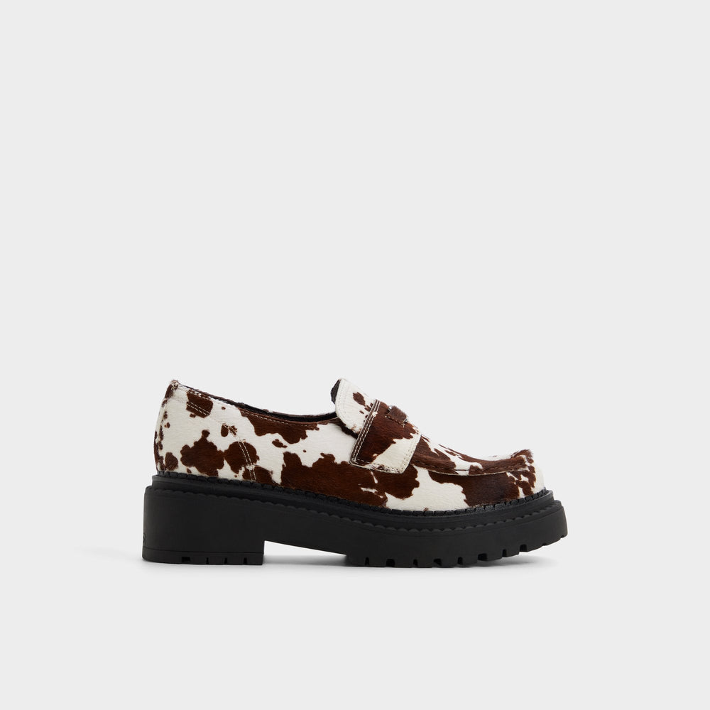 Aldo Miravelle in Open Brown - Loafer, Lug sole