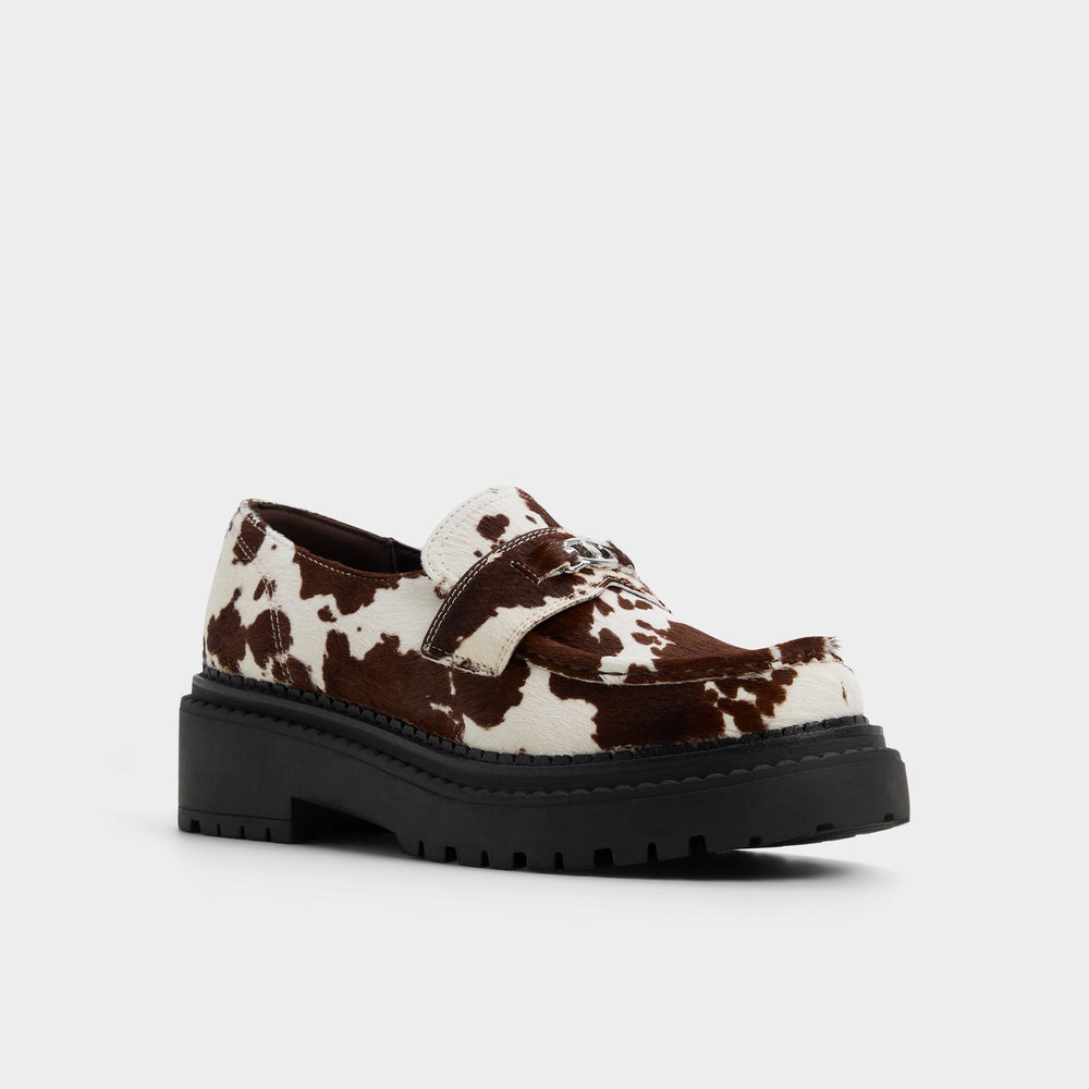 Aldo Miravelle in Open Brown - Loafer, Lug sole