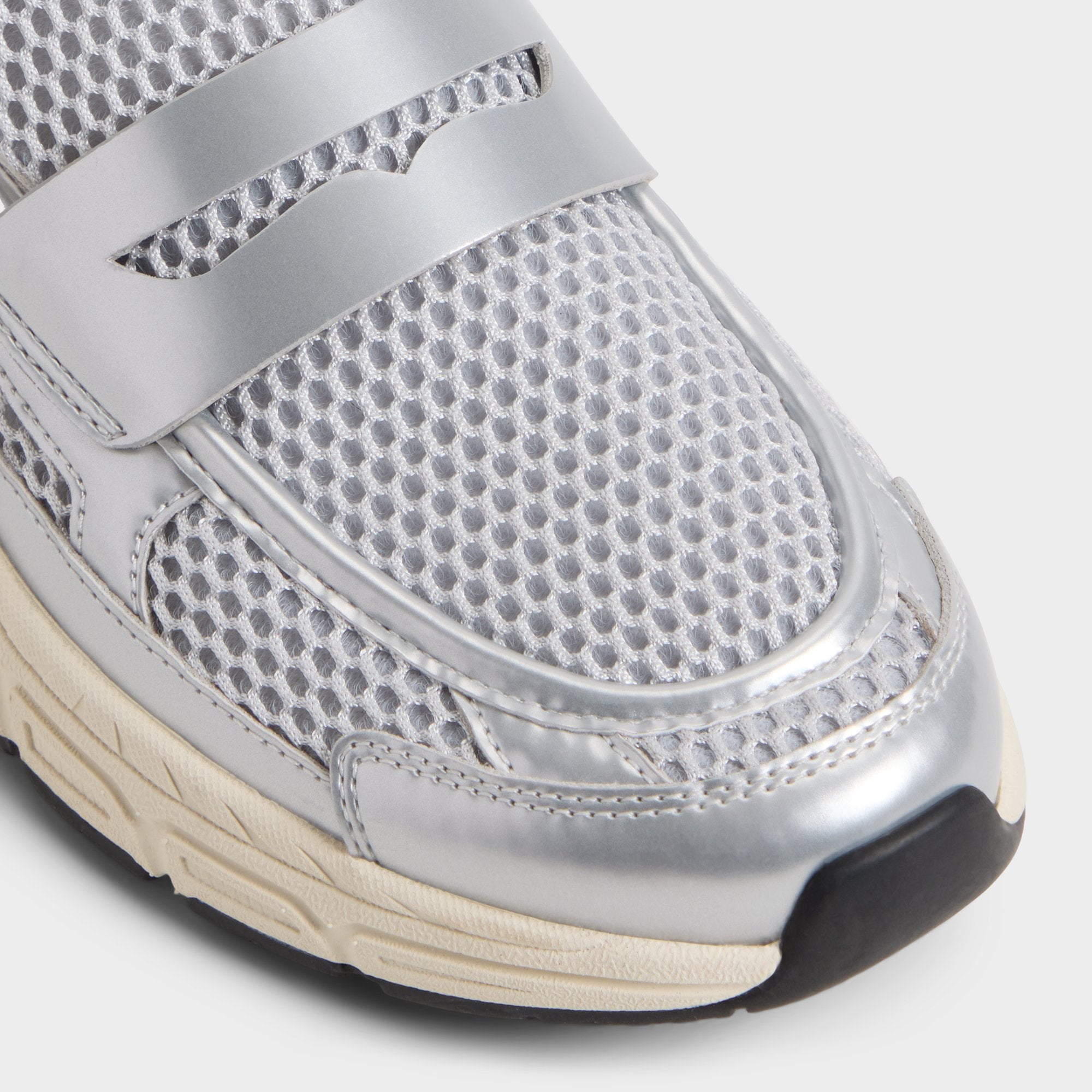 Aldo Loffy in Silver - Loafer, Jogger sole