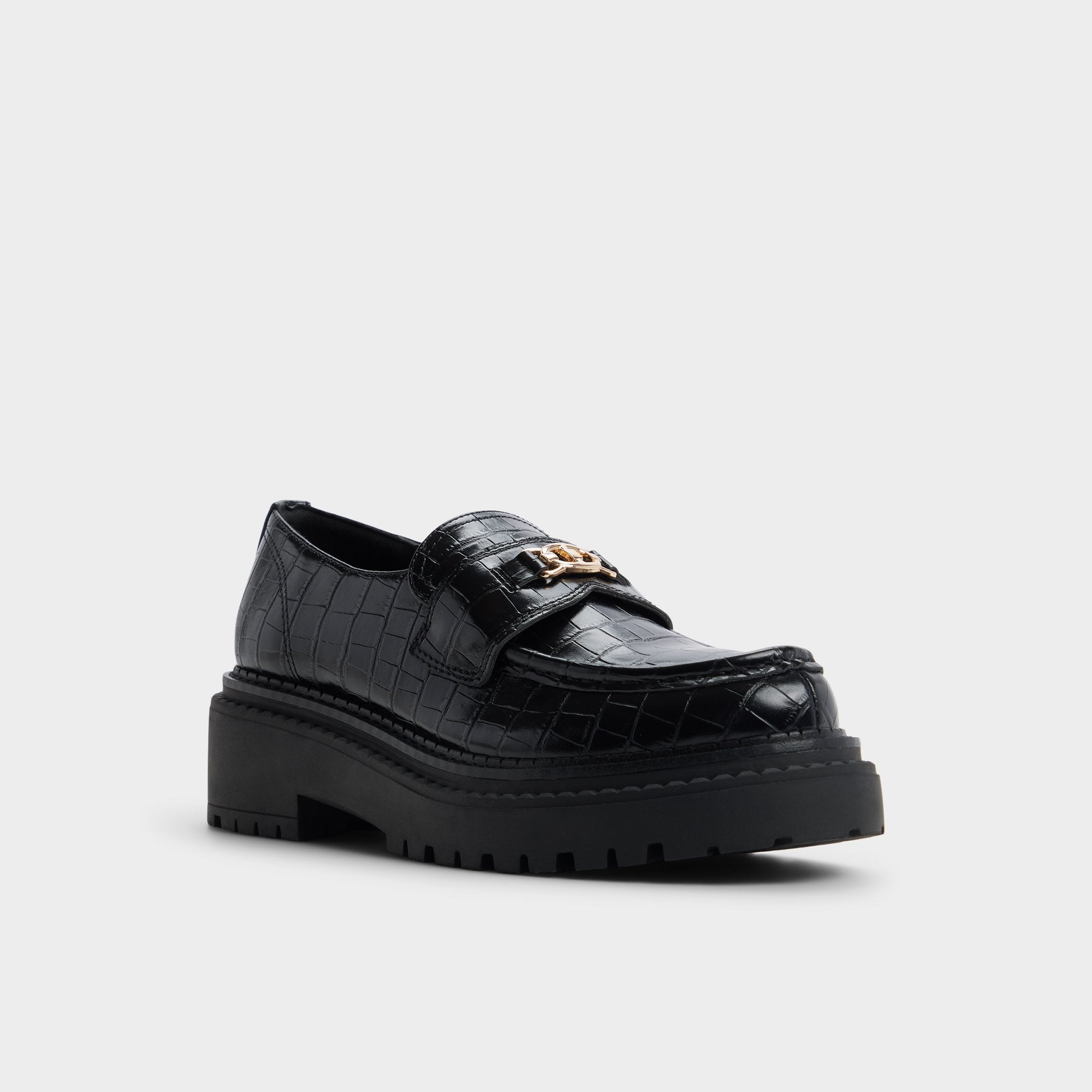 Aldo Miravelle in Black - Loafer, Lug sole