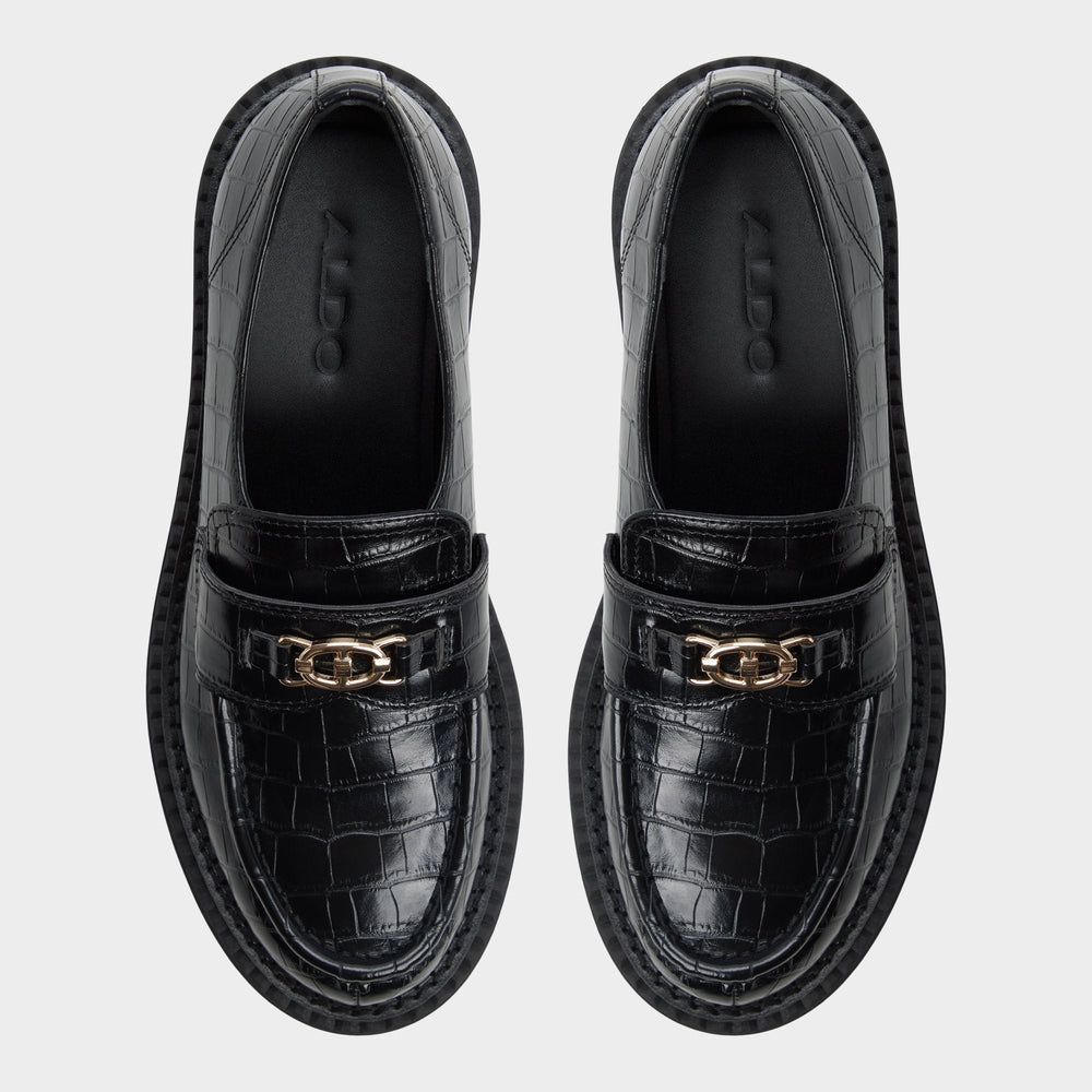 Aldo Miravelle in Black - Loafer, Lug sole