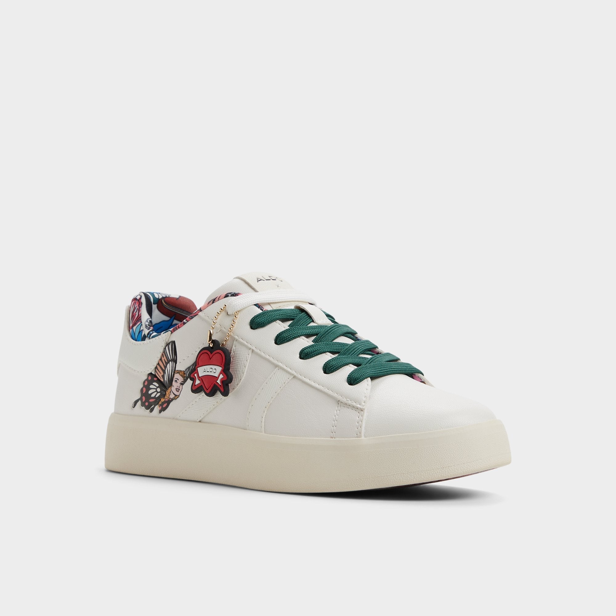 Aldo Whatisadam in White Multi - Women's low top sneaker, Cup sole