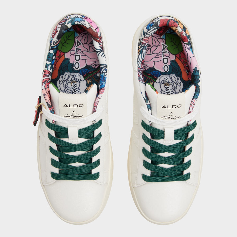 Aldo Whatisadam in White Multi - Women's low top sneaker, Cup sole
