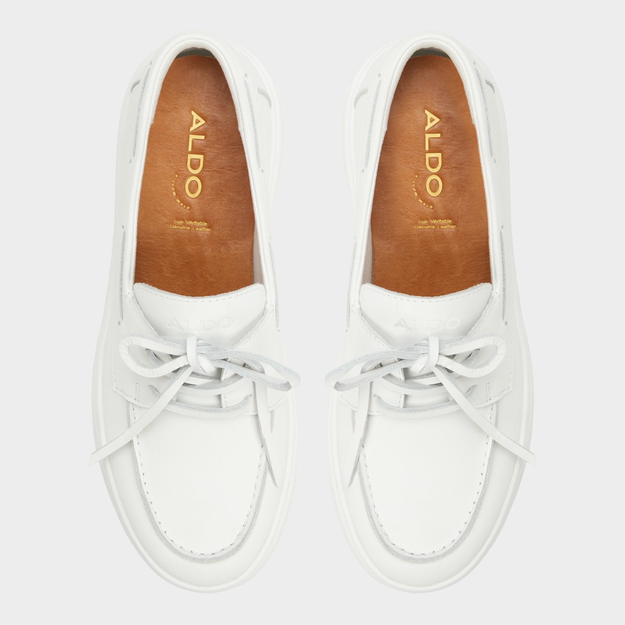 Aldo Wildbreeze Open White Women's Slip on sneakers - Boat shoe, Platform