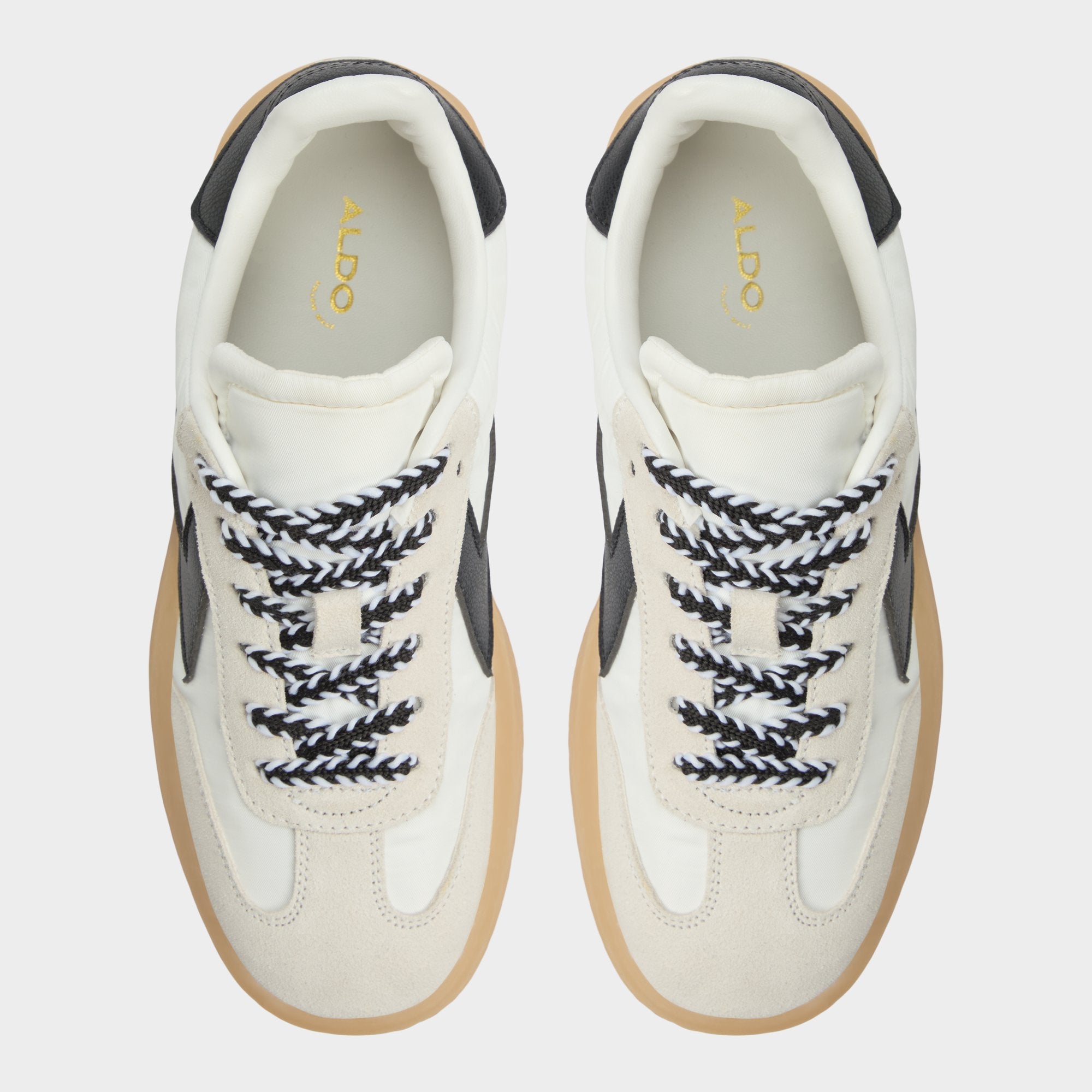 Aldo Retrostep White/Black Women's Low top sneakers - Low top sneaker, Jogger sole