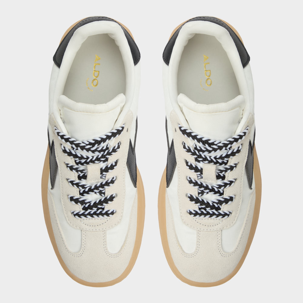 Aldo Retrostep White/Black Women's Low top sneakers - Low top sneaker, Jogger sole